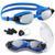 Окуляри для плавання TSUNAMI Anti-Fog 3 в 1 чохол, бервуха та затиск для носа Blue (P-5905973401784)