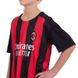 Форма футбольна дитяча з символікою футбольного клубу AC MILAN домашня 2021 SP-Planeta CO-2454 8-14 років чорний-червоний