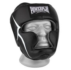 Боксерский шлем тренировочный PowerPlay 3066 PU + Amara Черный XL