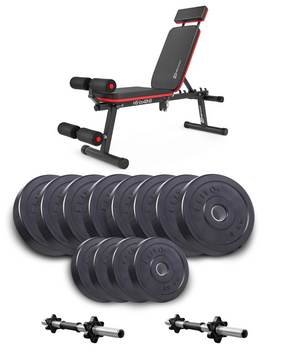 Набор Elitum Titan гантели 2х26кг со скамьей Hop-Sport HS-2040 HB