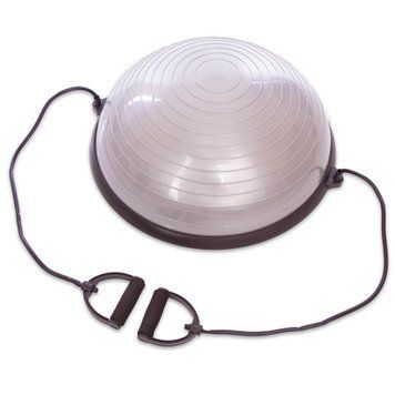 Балансувальна платформа BOSU з двома еспандерами NORVA FI-1469 Сірий (PP, PVC, h-25см, d-58см, 3500гр,)