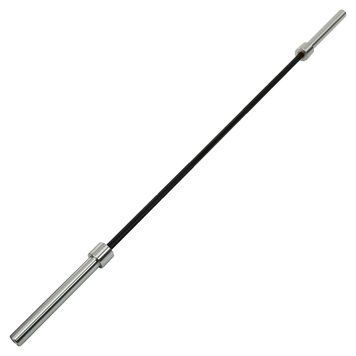 Гриф прямий для тягової станції хромований Олімпійський Texas Deadlift Bar LiveUp LP8371 довжина 2,3м гриф &oslash;50мм хром-чорний