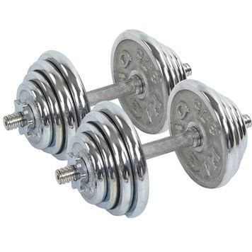 Гантели разборные хромированные HIGHQ SPORT TA-0013-27CH 2шт по 13,5кг