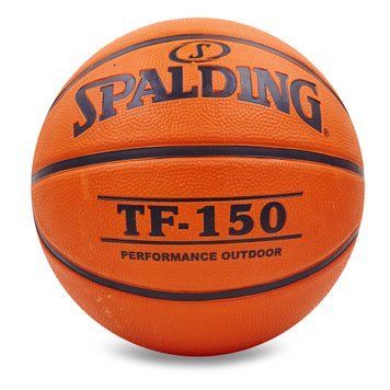 Мяч баскетбольный резиновый №5 SPALDING 73955Z TF-150 PERFORM (резина, бутил, коричневый)