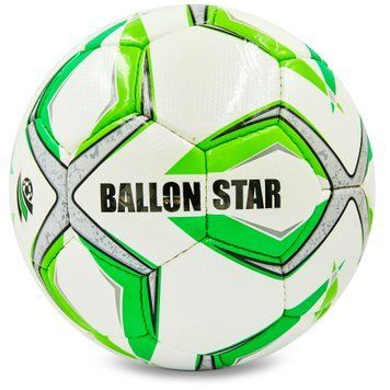 Мяч футбольный №5 PU ламин. BALLONSTAR FB-0166-1 (№5, 5 сл., сшит вручную)