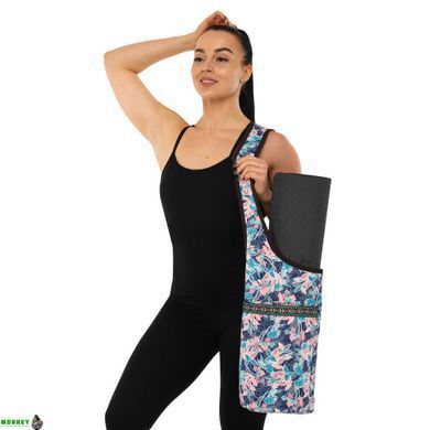 Сумка для фітнесу та йоги через плечо KINDFOLK Yoga bag SP-Sport FI-8364-2 рожевий-блакитний