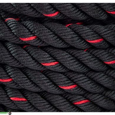 Канат тренувальний 4FIZJO Battle Rope 12 м для кросфіту Black (P-5907739312259)