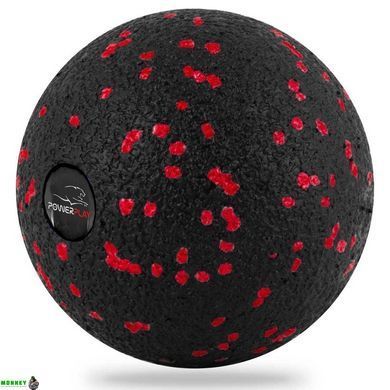 Массажный мяч PowerPlay PP-4350 Epp Massage Ball (d8) Черный/Красный