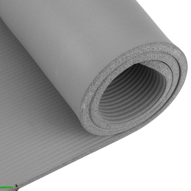 Килимок (мат) для фітнесу та йоги Gymtek NBR 1,5см сірий