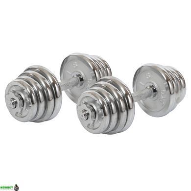 Гантелі розбірні хромовані HIGHQ SPORT TA-0013-27CH 2шт по 13,5кг