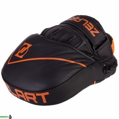 Лапа Вигнута для боксу та єдиноборств Zelart VL-3148 Чорний-червоний 25x18x5см 2шт