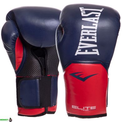 Перчатки боксерские EVERLAST PRO STYLE ELITE P00001203 14 унций темно-синий-красный