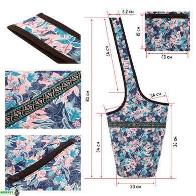Сумка для фітнесу та йоги через плечо KINDFOLK Yoga bag SP-Sport FI-8364-2 рожевий-блакитний