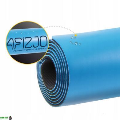 Коврик (мат) спортивный 4FIZJO PU 183 x 68 x 0.4 см для йоги и фитнеса Blue (P-5907739319555)