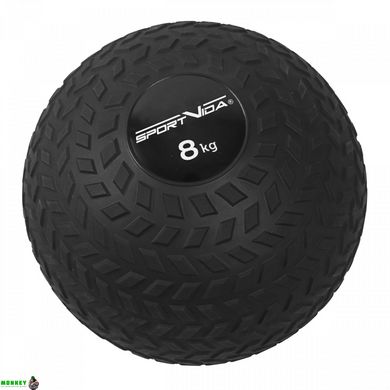 Слэмбол (медицинский мяч) для кроссфита SportVida Slam Ball 8 кг SV-HK0350 Black