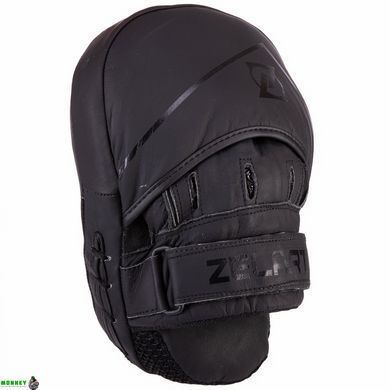 Лапа Вигнута для боксу та єдиноборств Zelart VL-3148 Чорний-червоний 25x18x5см 2шт