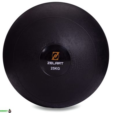 Мяч медицинский слэмбол для кроссфита Zelart SLAM BALL FI-2672-25 25кг черный