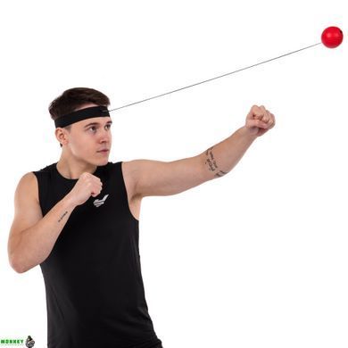 Пневмотренажер для бокса fight ball SP-Sport BO-0374B черный-красный