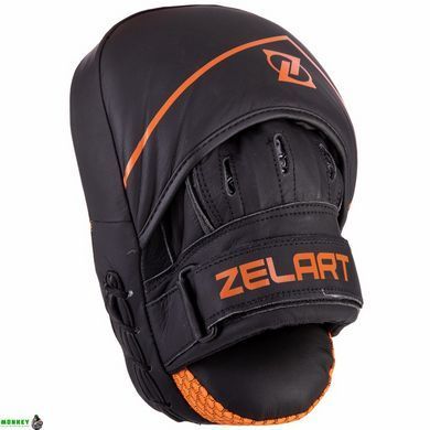 Лапа Вигнута для боксу та єдиноборств Zelart VL-3148 Чорний-червоний 25x18x5см 2шт