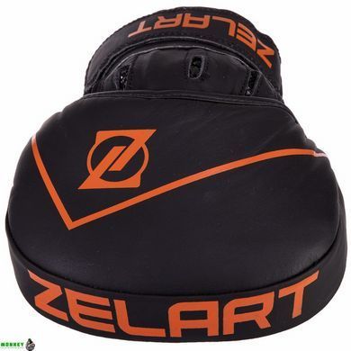 Лапа Вигнута для боксу та єдиноборств Zelart VL-3148 Чорний-червоний 25x18x5см 2шт