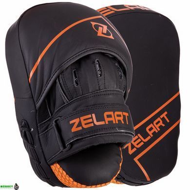 Лапа Вигнута для боксу та єдиноборств Zelart VL-3148 Чорний-червоний 25x18x5см 2шт