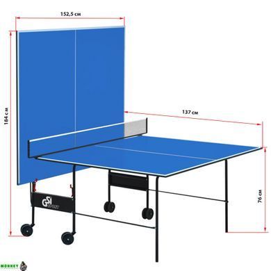 Стіл для настільного тенісу GSI-Sport Indoor Gk-2 MT-4690 синій