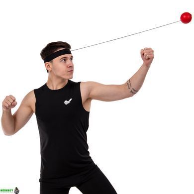 Пневмотренажер для бокса fight ball SP-Sport BO-0374B черный-красный