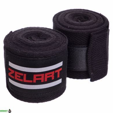 Бинты боксерские хлопок Zelart BO-2895 Черный 3м