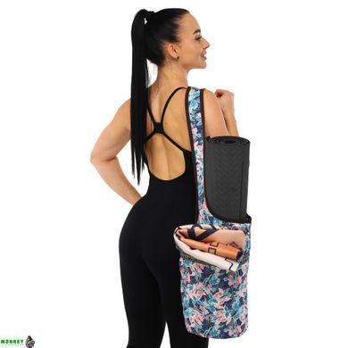 Сумка для фітнесу та йоги через плечо KINDFOLK Yoga bag SP-Sport FI-8364-2 рожевий-блакитний