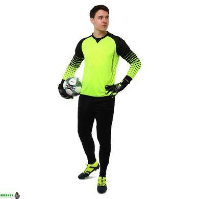 Воротарські рукавиці SOCCERMAX GK-4315 розмір 8-10 чорний-салатовий