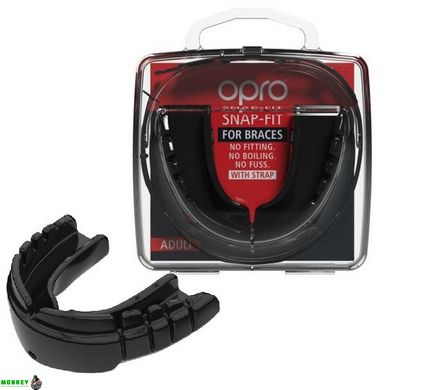 Капа OPRO Snap-Fit FOR BRACES Black (art.002318001)