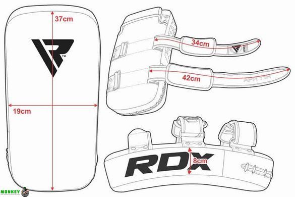 Пади для тайського боксу RDX T1 Curved Thai Kick Pad White (1 шт.)