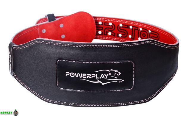 Пояс для важкої атлетики PowerPlay 5053 чорно-червоний XS