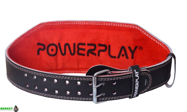 Пояс для важкої атлетики PowerPlay 5053 чорно-червоний XS