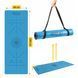 Коврик (мат) спортивный 4FIZJO PU 183 x 68 x 0.4 см для йоги и фитнеса Blue (P-5907739319555)