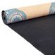 Килимок для йоги Замшевий Record FI-5662-15 розмір 183x61x0,3см м'ятний-синій з індійським принтом