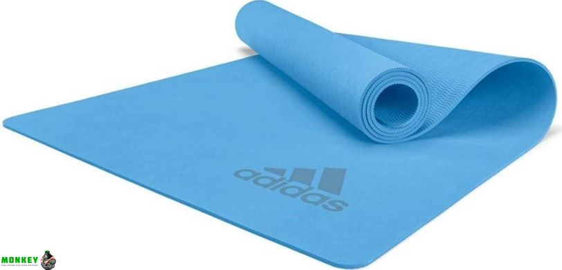 Килимок для йоги Adidas Premium Yoga Mat блакитний Уні 176 х 61 х 0,5 см