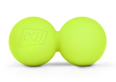 Силіконовий масажний подвійний мяч 63 мм Hop-Sport HS-S063DMB салатовий