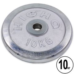 Диски для штанги хромовані HIGHQ SPORT TA-1454-10 30мм 10кг
