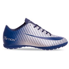 Сороконіжки взуття футбольне дитяче Pro Action VL17333-TF-30-37-NGR NAVY/GREY розмір 30-37 (верх-PU, темно-синій-сірий)