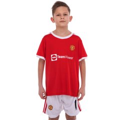 Форма футбольна дитяча MANCHESTER UNITED RONALDO 7 домашня 2022 SP-Planeta CO-3778 (р-р 20-28,6-14років, 110-155см, червоно-білий)