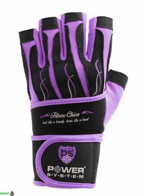 Перчатки для фитнеса и тяжелой атлетики Power System Fitness Chica женские PS-2710 Purple XS