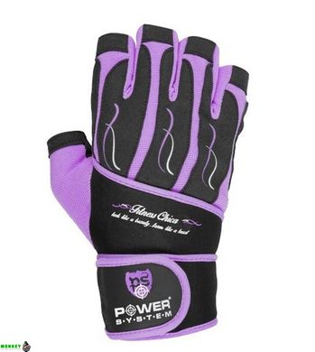 Перчатки для фитнеса и тяжелой атлетики Power System Fitness Chica женские PS-2710 Purple XS