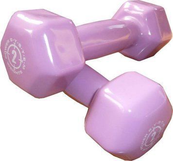 Гантелі для фітнесу і аеробіки обгумовані Power System 2 kg PS-4025 Purple (1 шт)