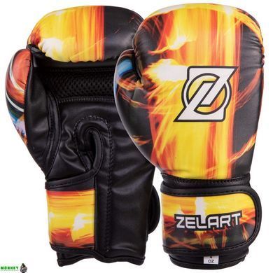 Боксерский набор детский Zelart VL-3350 черный-желтый