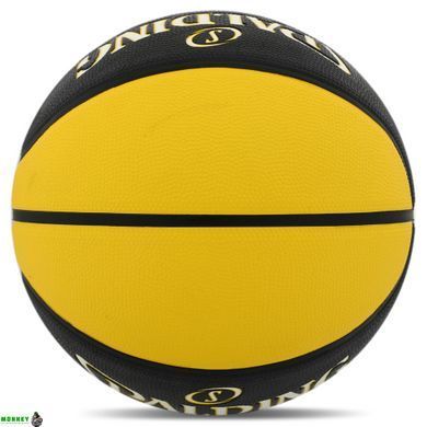 Мяч баскетбольный резиновый SPALDING 84547Z MVP №7 черный-желтый