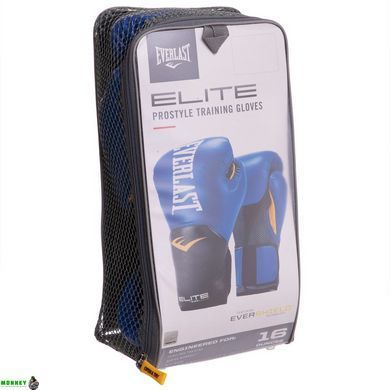 Перчатки боксерские EVERLAST PRO STYLE ELITE P00001206 16 унций синий-черный