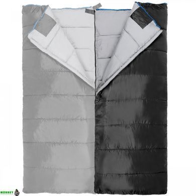 Спальный мешок (спальник) одеяло SportVida SV-CC0068 -3 ...+21&deg;C R Black/Grey