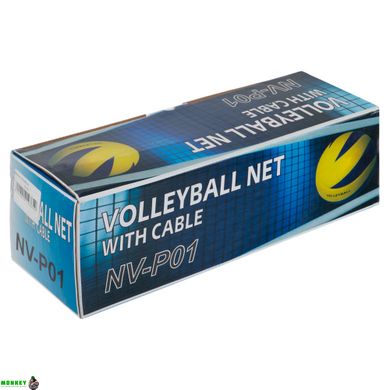 Сетка для волейбола SP-Sport NV-P01 9,5x1,0м черный-белый