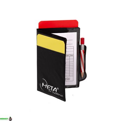 Набір карток арбітра Meta Referee Warning Cards Kit чорний Уні OFSM